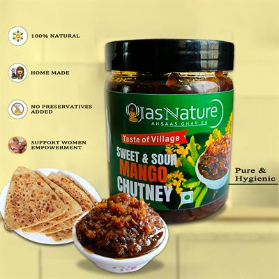 Sweet and Sour Mango Chutney (400 g) | Khatti Meethi Aam Ki Chutney | AAM ka chunda | All Natural Homemade Chunda-No Preservatives